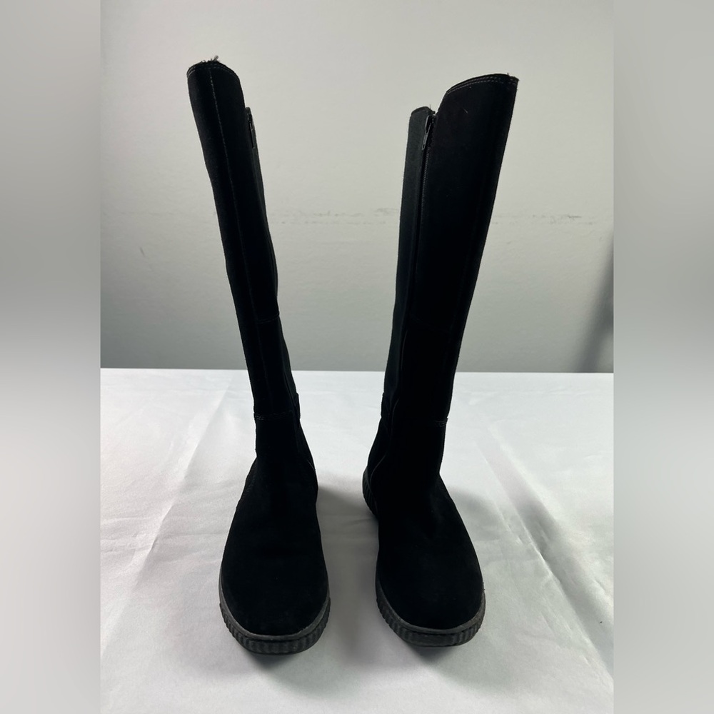 Clarks Black Suede and Microfiber Boots